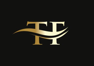 Modern harf TF logo tasarımı Vektörü. İlk bağlı harf TF logo tasarımı yaratıcı, minimal ve modern trend
