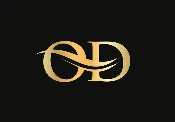 Diseño Del Logotipo Letra Oro Diseño Logotipo Con Moda Creativa — Vector de stock