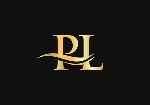 Creative Letter Luxury Concept Modern Logo Design Business Company Identity — Stok Vektör