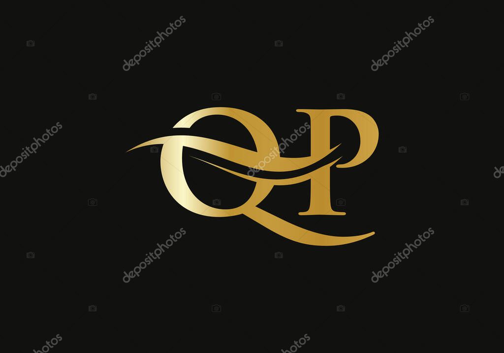 Elegant and stylish QP logo design for your company. QP letter logo. QP Logo for luxury branding.