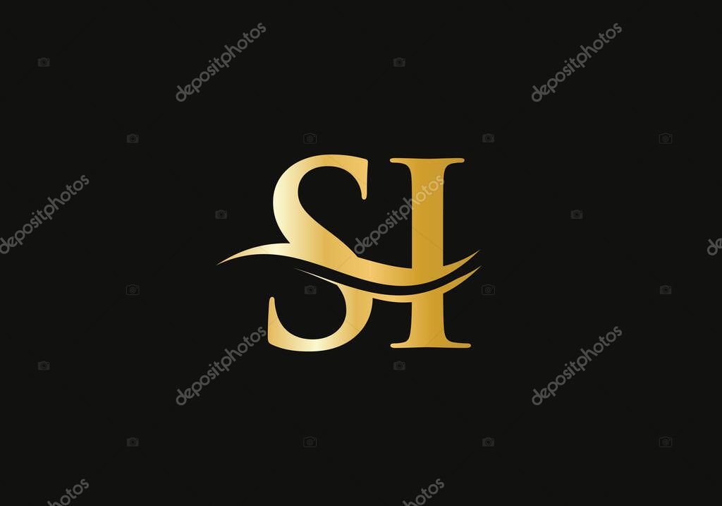 SI Logo Design for business and company identity. Creative SI letter with luxury concept