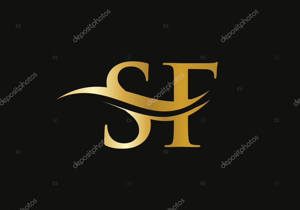 Modern letter SF logo design Vector. Initial linked letter SF logo design with creative, minimal and modern trendy