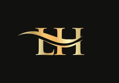 İlk monogram harfi LH logo tasarım vektörü. Modern modayla LH harf logosu tasarımı