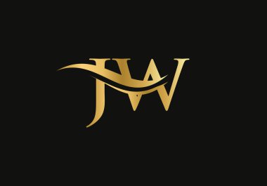 İlk Mektup JW iş ve şirket kimliği için logoyu bağladı. Modern Harf JW Logo Vektör Şablonu