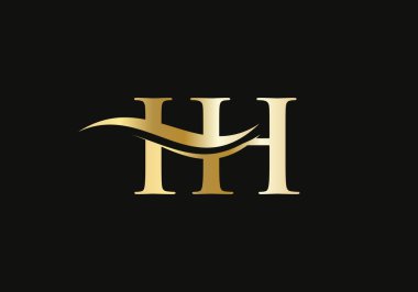 İlk monogram harfi IH logo tasarım vektörü. Modern modayla IH harf logosu tasarımı