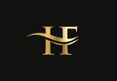 Modern harf IF logo tasarımı Vektörü. İlk bağlı harf if logo tasarımı yaratıcı, minimal ve modern trend ile