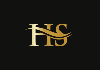 İşletme ve şirket kimliği için HS Logosu. Yaratıcı Harf HS Logo Vektörü