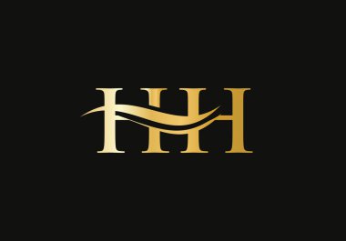 Initial monogram letter HH logo design Vector. HH letter logo design with modern trendy