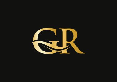 Swoosh Letter GR Logo Design for business and company identity. Water Wave GR Logo with modern trendy