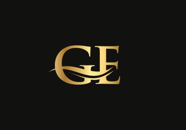 Initial GE letter business logo design vector template with minimal and modern trendy. GE logo design