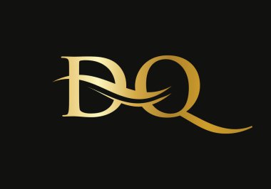 İlk Altın DQ harf logosu modern modayla tasarlandı
