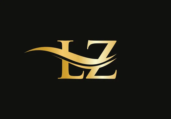 Водна Хвиля Логотип Вектор Swoosh Letter Дизайн Логотипу Бізнесу Фірмового — стоковий вектор