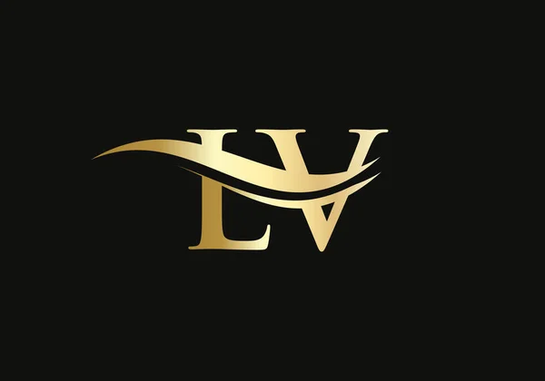 Modern Logotype Luxury Branding Initial Letter Business Logo Design Vector — 图库矢量图片