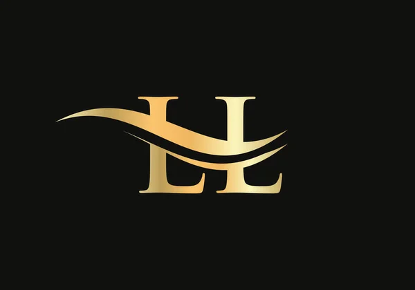 Creative Letter Luxury Concept Modern Logo Design Business Company Identity — Vector de stock