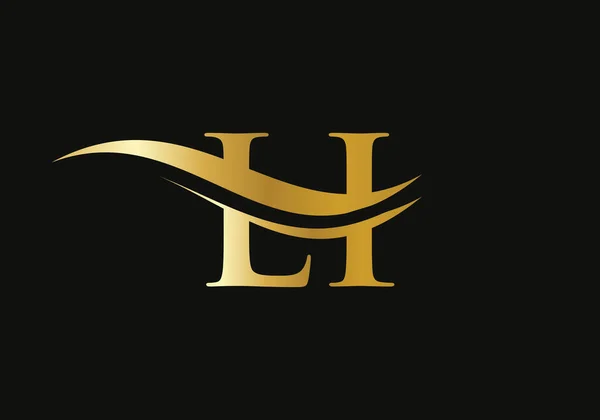 Şirket Kimliği Için Logo Tasarımı Lüks Konseptli Yaratıcı Harfi — Stok Vektör
