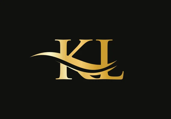 Creative Letter Luxury Concept Modern Logo Design Business Company Identity — 图库矢量图片