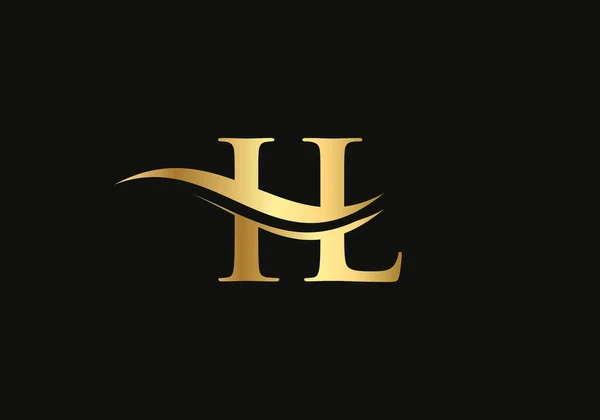 Creative Letter Luxury Concept Modern Logo Design Business Company Identity — Stock vektor