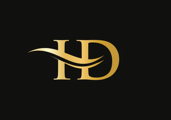 Gold Letter Logo Design Logo Design Creative Modern Trendy — Vector de stock