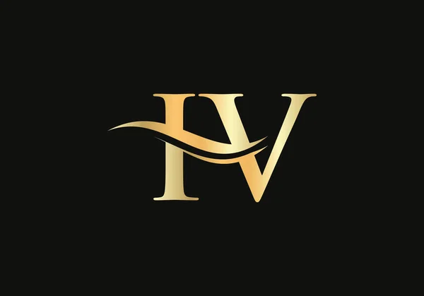 Nowoczesny Logotyp Luksusowych Marek Początkowy Wektor Projektu Logo Firmy List — Wektor stockowy