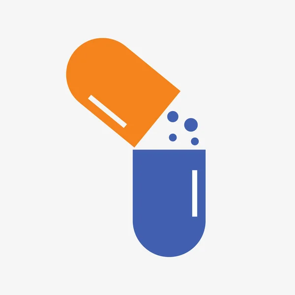 Medicine Pill Tablet Icon Concept Healthcare Logo Sign Vector Template — Image vectorielle