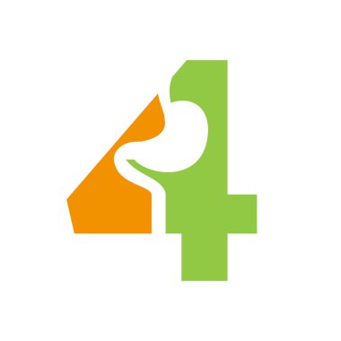 Tıbbi ve Sağlık Sembol Vektörü Şablonu için Minimum Mide Logosu Tasarımı