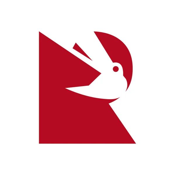 Letter Construction Logo Combined Construction Crane Symbol Vector Template — ストックベクタ
