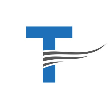 İlk Monogram Mektup T Logosu Tasarımı. Modern T Logotype Vektör Şablonu