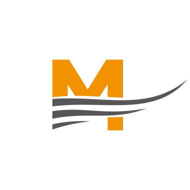 İlk Monogram M Logo Tasarımı. Modern M Logotype Vektör Şablonu