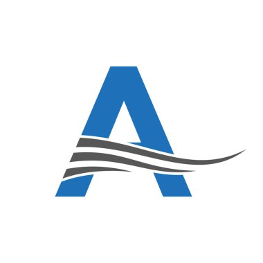 İlk Monogram Harf A Logo Tasarımı. Modern A Logotype Vektör Şablonu