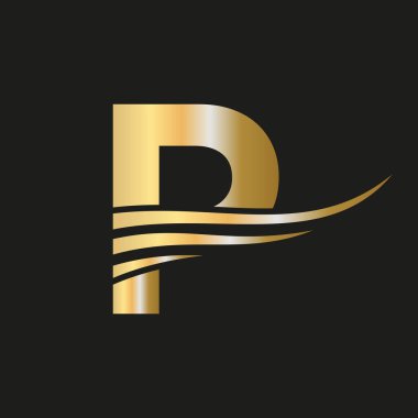 Modern Letter P, P Logo Monogram Logotype Vector Template Combined with Luxury, Fashion Business and Company Identity