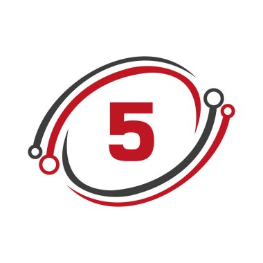 Technology Logo Design On 5 Letter Concept. Technology Network Logo Template