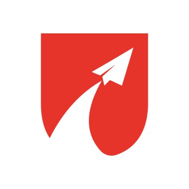 Letter U Travel Logo Combine With Flying Airplane Vector Template. Tourist Logo Element