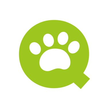 Letter Q Pet Care Logo, Dog Logo Design Vector Sign and Symbol Template
