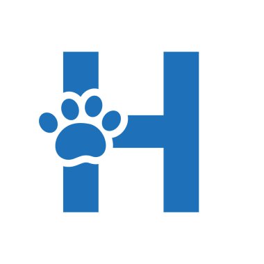 Letter H Pet Care Logo, Dog Logo Design Vector Sign and Symbol Template