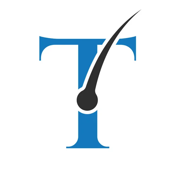 Логотип Обработки Волос Шаблоне Вектора Буквы Дизайн Логотипа Дерматологии Лечение — стоковый вектор