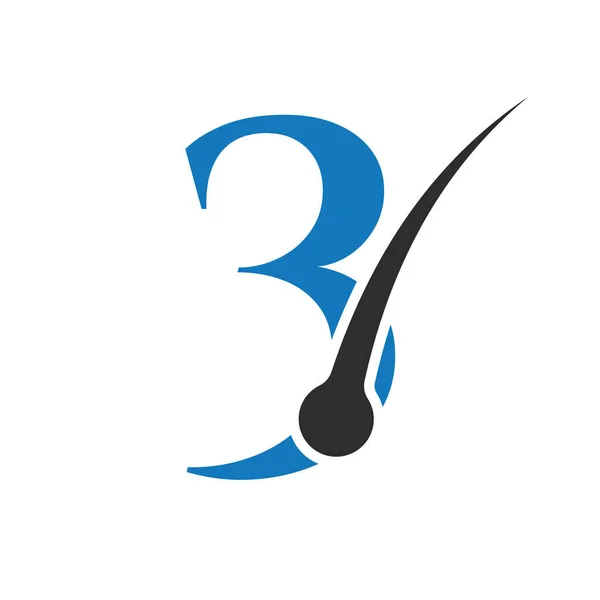 Логотип Обработки Волос Векторных Шаблонах Букв Дизайн Логотипа Дерматологии Лечение — стоковый вектор