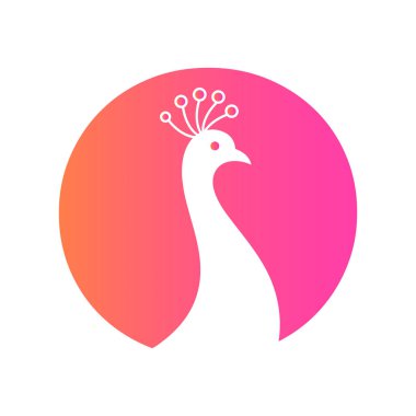 Letter O Beautiful Peacock Logo Template Vector Template Colorful Logotype