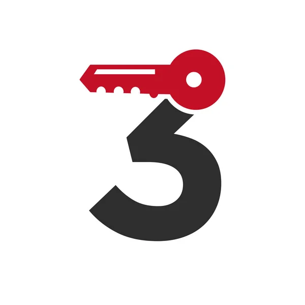 Letter Key Logo Combine House Locker Key Real Estate House —  Vetores de Stock