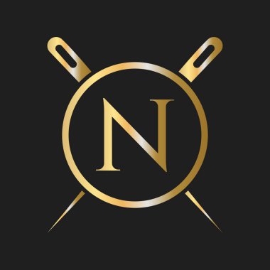 İlk harf N Terzi Logosu, Nakış, Tekstil, Moda, Kumaş, Kumaş Şablonu