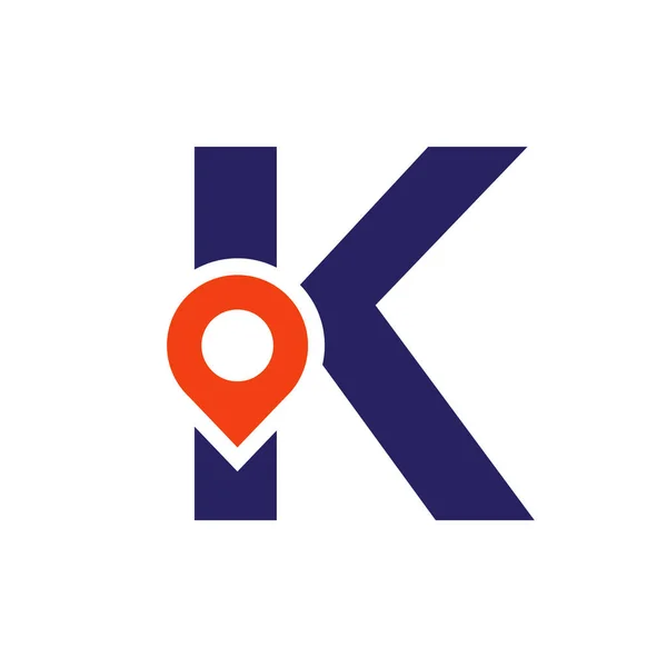 Letter Location Logo Design Sign Location Icon Concept Alphabet Road — Stok Vektör