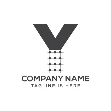 Letter Y Architecture Logo Design. Real Estate Icon, Architect and Construction Symbol Vector Template