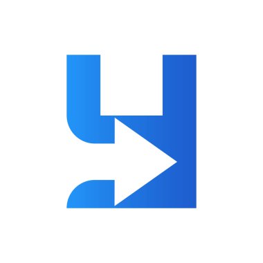 Letter H Financial Logo with Growth Arrow Design. Accounting Element, Financial Investment Symbol Vector Template