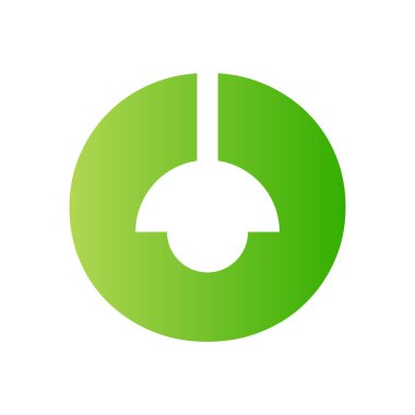 Letter O Lamp Logo Combined With Hanging Lamp Vector Template