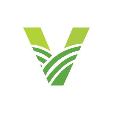 Letter V Agriculture Logo. Agro Farm Logo Based on Alphabet for Bakery, Bread, Cake, Cafe, Pastry, Home Industries Business Identity