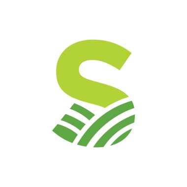 Letter S Agriculture Logo. Agro Farm Logo Based on Alphabet for Bakery, Bread, Cake, Cafe, Pastry, Home Industries Business Identity