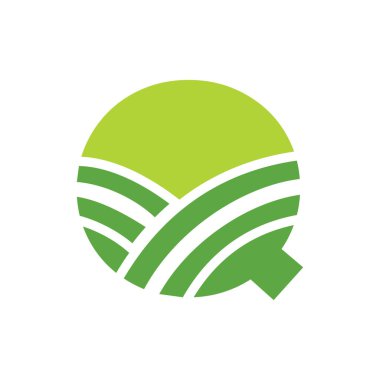 Letter Q Agriculture Logo. Agro Farm Logo Based on Alphabet for Bakery, Bread, Cake, Cafe, Pastry, Home Industries Business Identity