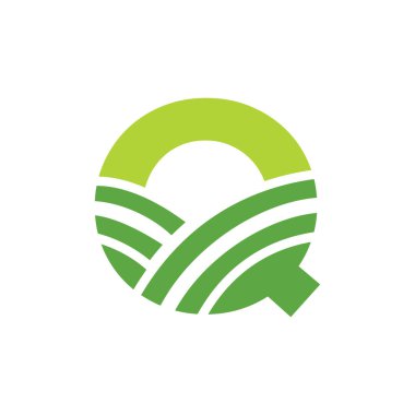 Letter Q Agriculture Logo. Agro Farm Logo Based on Alphabet for Bakery, Bread, Cake, Cafe, Pastry, Home Industries Business Identity