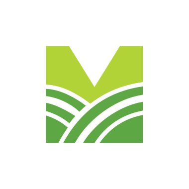 Letter M Agriculture Logo. Agro Farm Logo Based on Alphabet for Bakery, Bread, Cake, Cafe, Pastry, Home Industries Business Identity