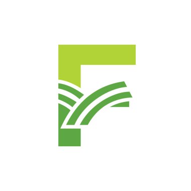 Letter F Agriculture Logo. Agro Farm Logo Based on Alphabet for Bakery, Bread, Cake, Cafe, Pastry, Home Industries Business Identity