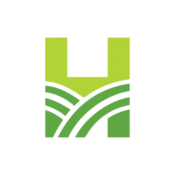 Letter Agriculture Logo Agro Farm Logo Based Alphabet Bakery Bread — Stockový vektor